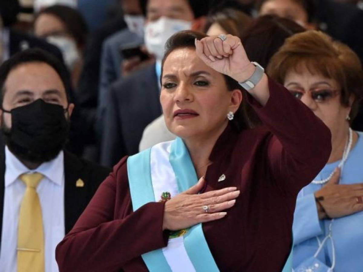 Xiomara Castro, presidenta de Honduras. Foto AFP
