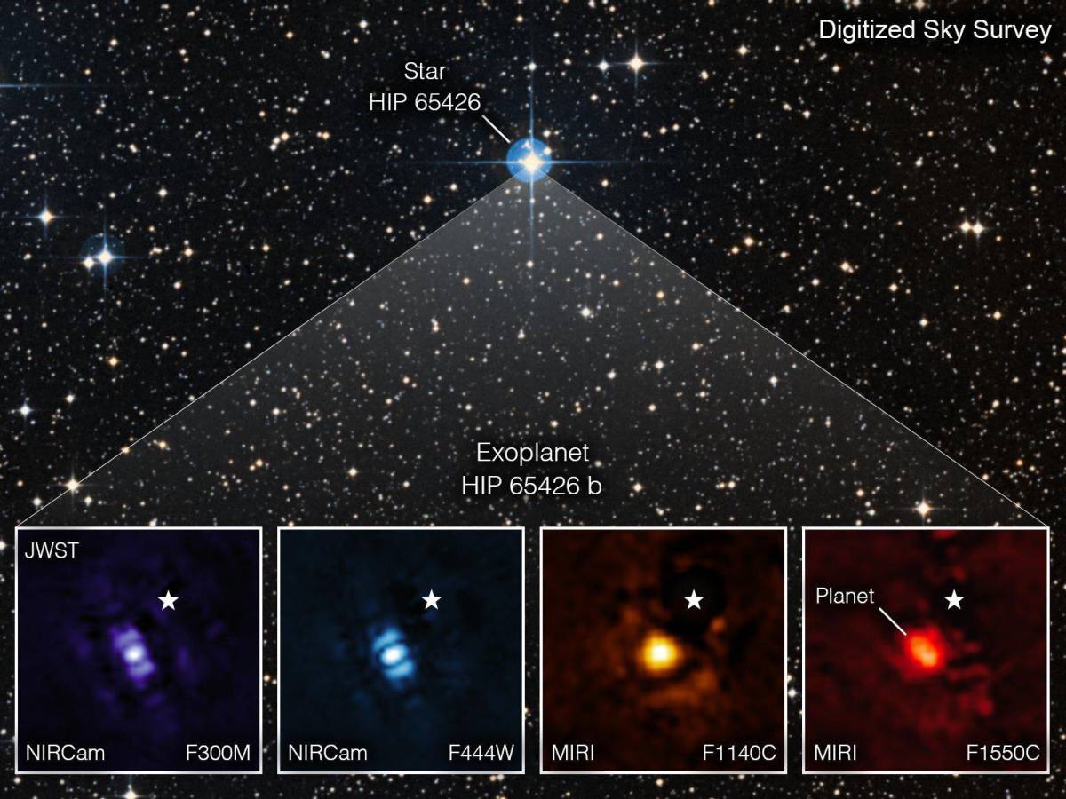 Telescopio Webb captura primera imagen de un exoplaneta