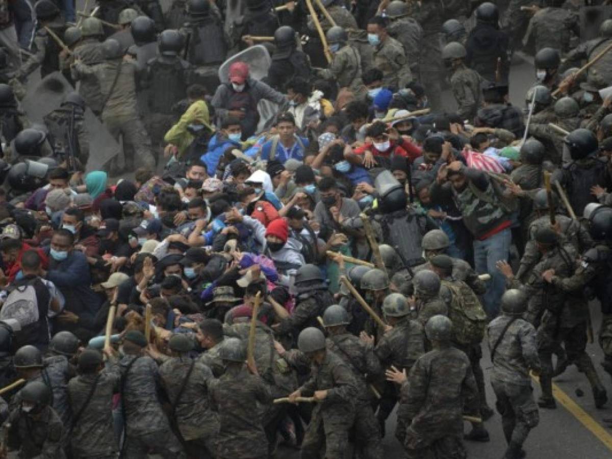 Piden evitar fuerza ‘excesiva’ contra migrantes tras represión en Guatemala