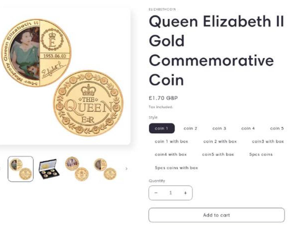 Usuarios enfrentan riesgos al comprar recuerdos en línea en homenaje a la reina Isabel II