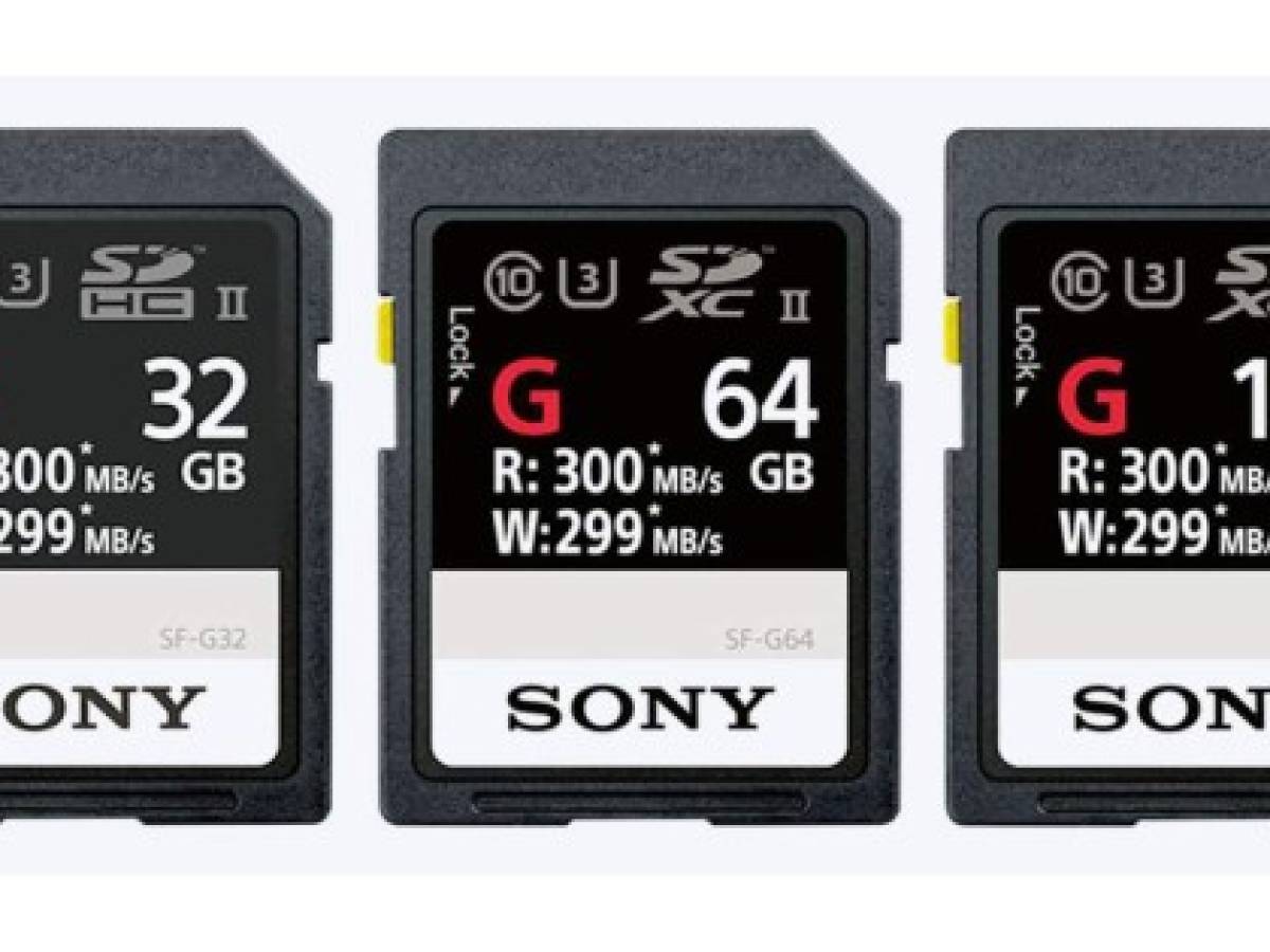 Sony presenta la tarjeta SD más rápida del mundo con 299 MB/s en escritura y 300 MB/s en lectura