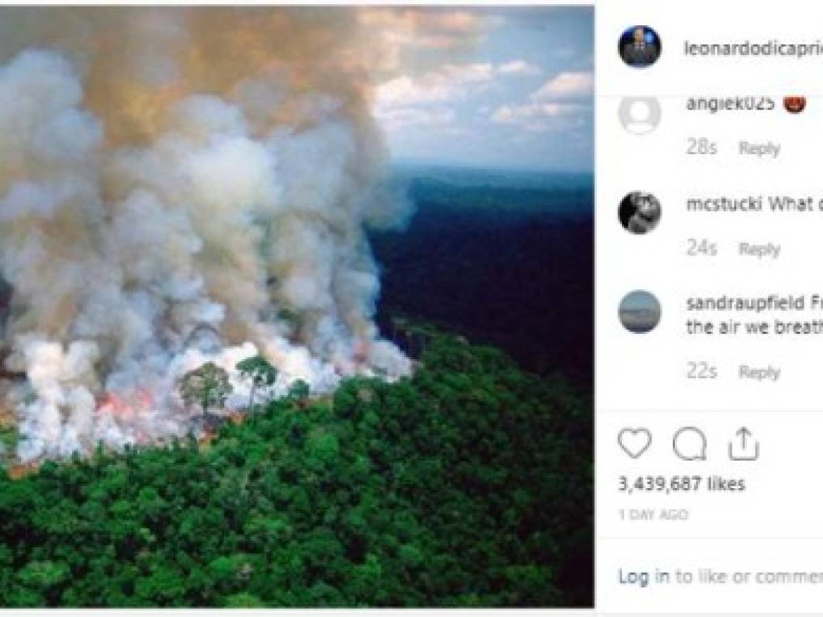 El actor estadounidense Leonardo DiCaprio publicó dos fotos que tampoco muestran hechos actuales.