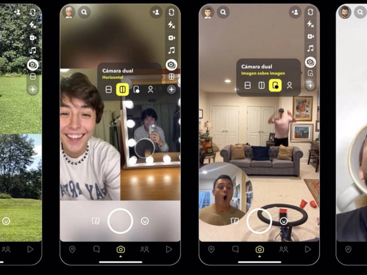 Snapchat lanza Dual Camera, una función para utilizar las lentes frontal y trasera al mismo tiempo