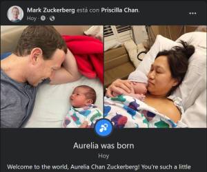 Mark Zuckerberg da la bienvenida a su tercera hija con emotiva foto... claro, en Facebook e Instagram