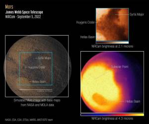 Telescopio Webb captura sus primeras imágenes de Marte