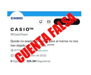 Aumentan cuentas falsas de CASIO en Twitter ¡NO caiga!