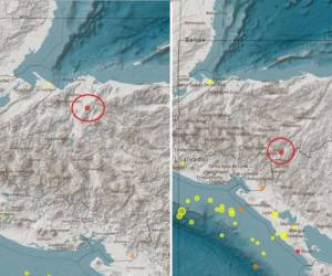 Capturas de pantalla de los sismos.