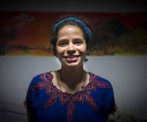 Belgian-Nicaraguan student leader Amaya Coppens poses for a photograph in Esteli, north of Managua on June 6, 2019. - The EU on November 19, 2019, slammed the Nicaraguan government of President Daniel Ortega for laying siege to a church sheltering opposition hunger strikers and arresting more than a dozen of their supporters, including Belgian-born student leader Amaya Coppens. (Photo by Oscar NAVERRETE / AFP)