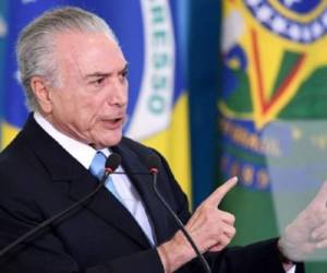 El presidente de Brasil, el cuestionado Michael Temer. (Foto: AFP).