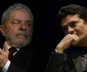 El expresidente brasileño Lula da Silva y el juez Sergio Moro. (Fotomontaje: jornalggn.com.cr).