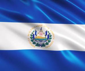 3d render El Salvador Flag (Close-up)