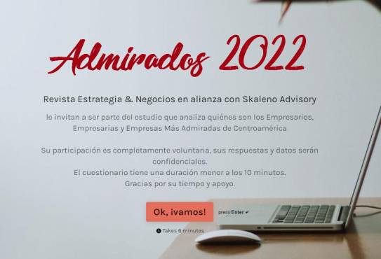 ¡Últimas horas! Vote por los más Admirados de Centroamérica 2022