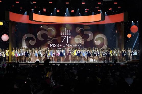 <i>Las concursantes participan en la 71.ª competencia de Miss Universo en el Centro de Convenciones Ernest N. Morial de Nueva Orleans en Nueva Orleans, Luisiana, el 14 de enero de 2023. (Foto de TIMOTHY A. CLARY / AFP)</i>