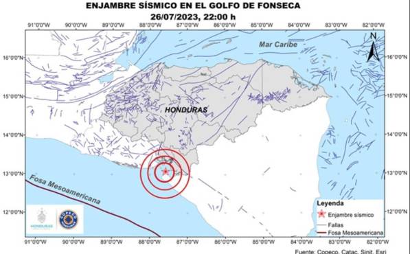 Honduras y Nicaragua vigilan actividad sísmica en Golfo de Fonseca