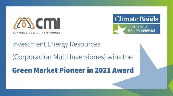 CMI recibe premio en los Climate Bonds Awards por emisión de bonos verdes