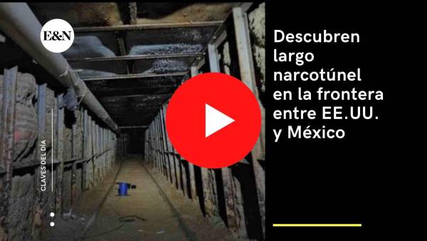 Descubren túnel de narcotraficantes en la frontera entre EEUU y México