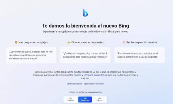 Bing, el buscador de Microsoft, ya incorpora Inteligencia Artificial en español
