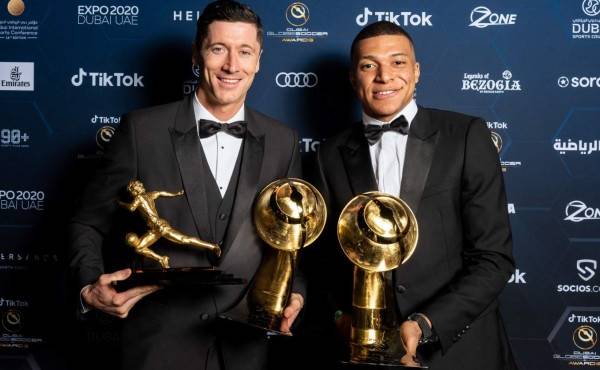 Mbappé, Cristiano y Lewandowski son los ganadores de los Globe Soccer Awards de 2021