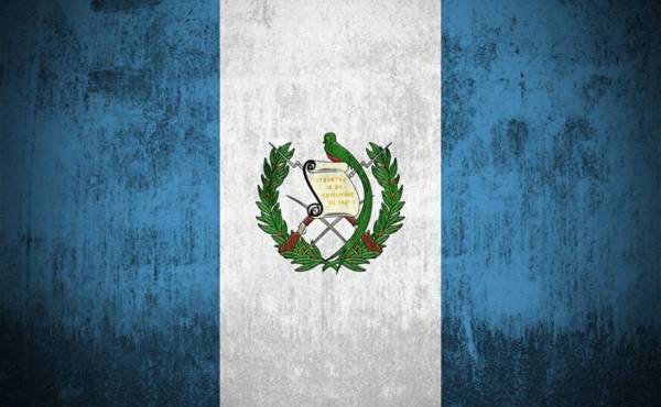 Weathered Flag Of Guatemala, fabric textured