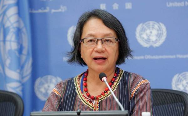 La relatora de la ONU para los pueblos indígenas, Victoria Tauli-Corpuz.