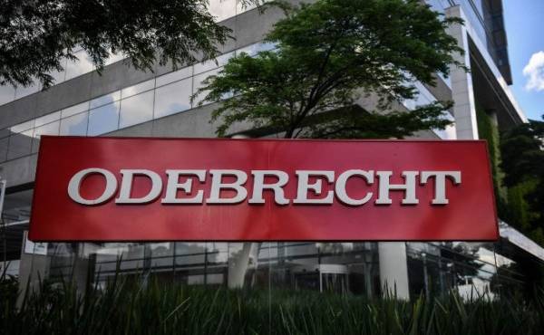 View of the headquarters of Brazilian construction company Odebrecht in Sao Paulo, Brazil on December 4, 2018. - Odebrecht Engineering and Construction (OEC), which admitted paying bribes in exchange of works in the continent, now assures it is back in the right track. OEC is in the midst of a process of restructuring of its debts and shows optimism towards the future government of Brazilian President-elect Jair Bolsonaro. (Photo by NELSON ALMEIDA / AFP)
