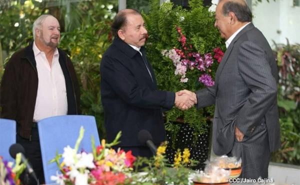 El Presidente de Nicaragua, Daniel Ortega Saavedra, empresarios nicaragüenses se reunieron con el multimillonario mexicano, Carlos Slim. Foto de el19digital.com