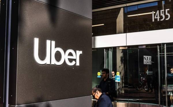 August 21, 2019 San Francisco / CA / USA - UBER headquarters in SOMA district; Uber Technologies, Inc. is an American multinational transportation network company (TNC)
