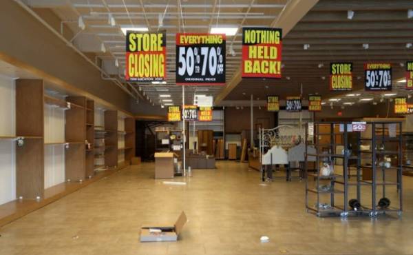 SAN FRANCISCO, CALIFORNIA - MAY 19: Remaining inventory sits inside of a closed Pier 1 store on May 19, 2020 in San Francisco, California. Pier 1 Imports announced plans to close all of its 540 stores after 58 years in business. Justin Sullivan/Getty Images/AFP