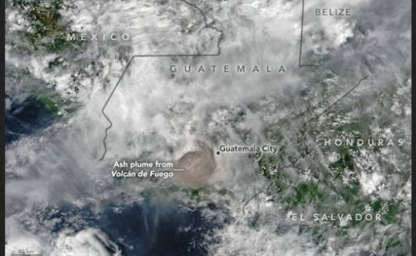 Guatemala: La NASA documentó y analiza la erupción del Volcán de Fuego
