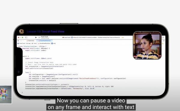 Con Live Text, podrá dictar códigos de programación a su teléfono o iPad.