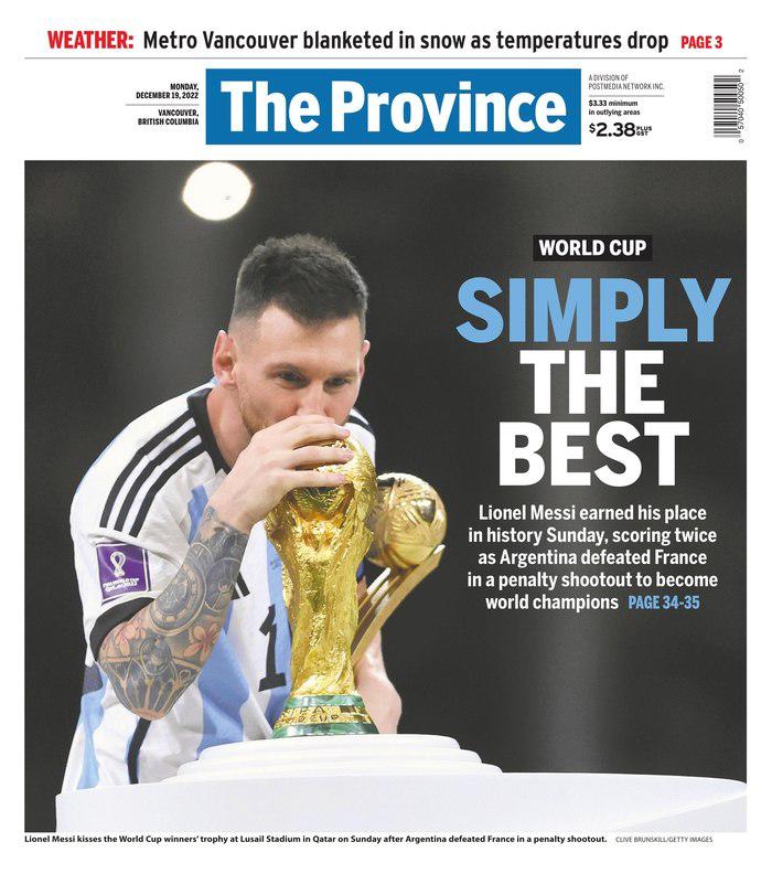 Las portadas de los periódicos destacan el gane de Argentina en Qatar
