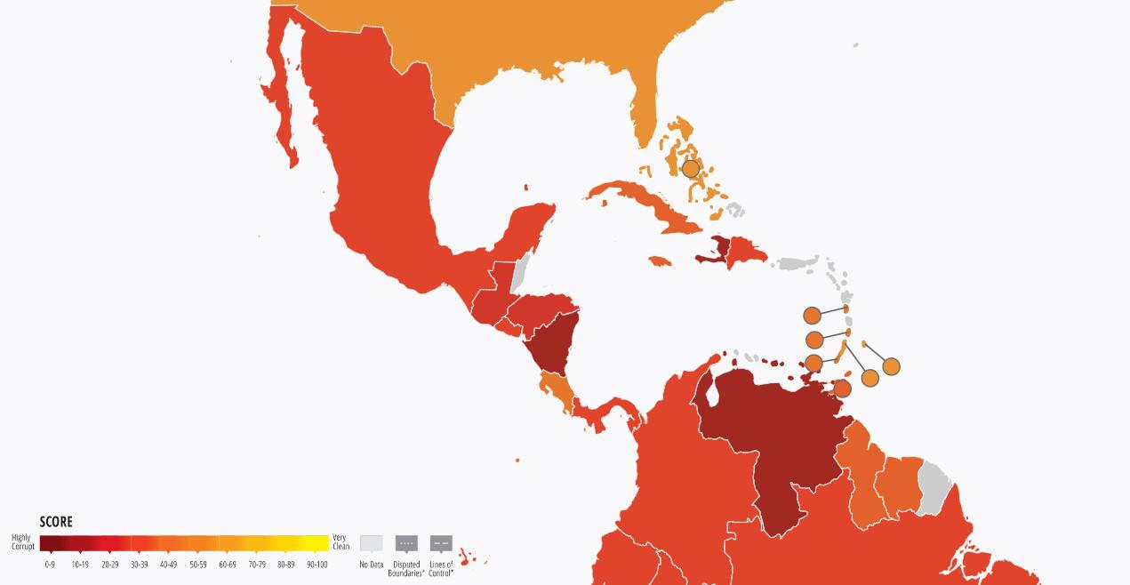 Crece percepción de corrupción en Centroamérica, según Índice de Transparencia Internacional